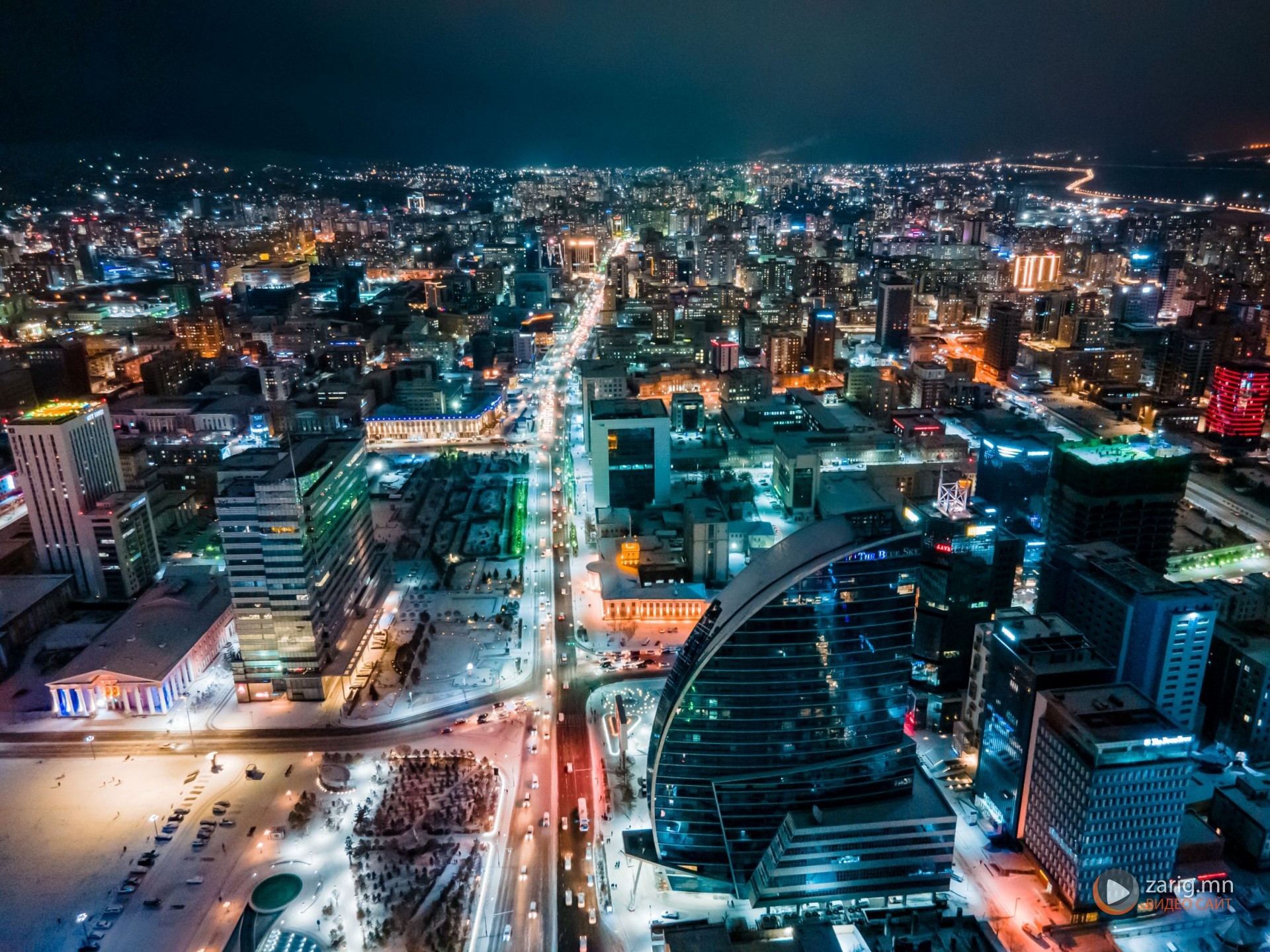 Ulaanbaatar at night